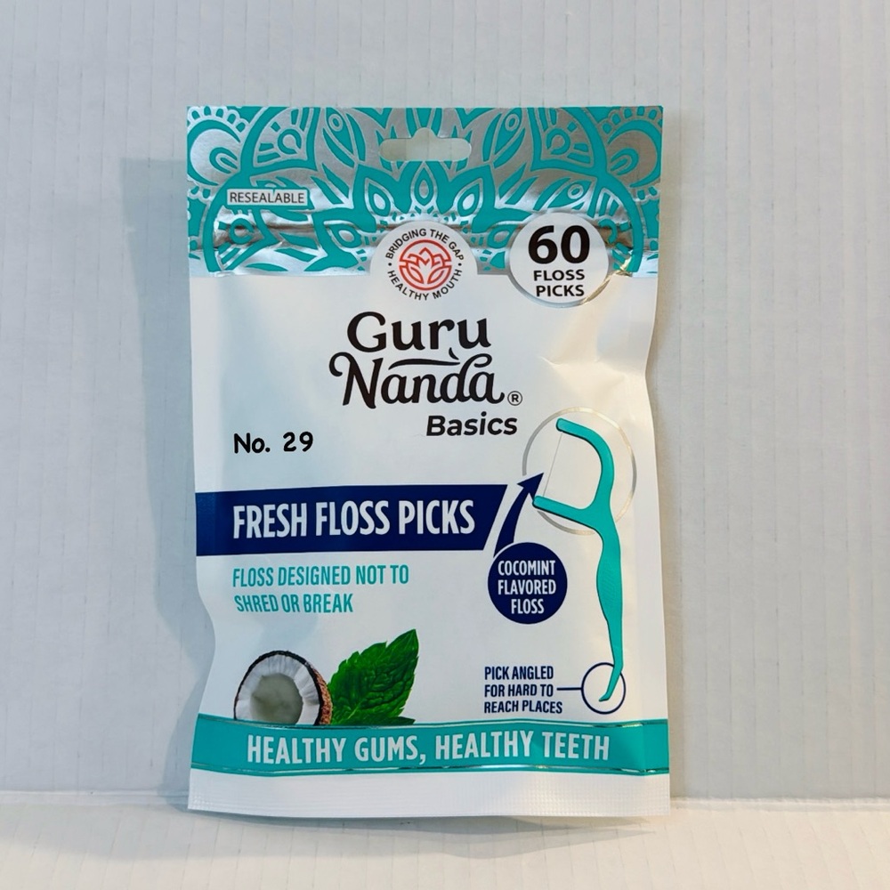 Guru Nanda Basics Fresh Floss Picks -60 pieces